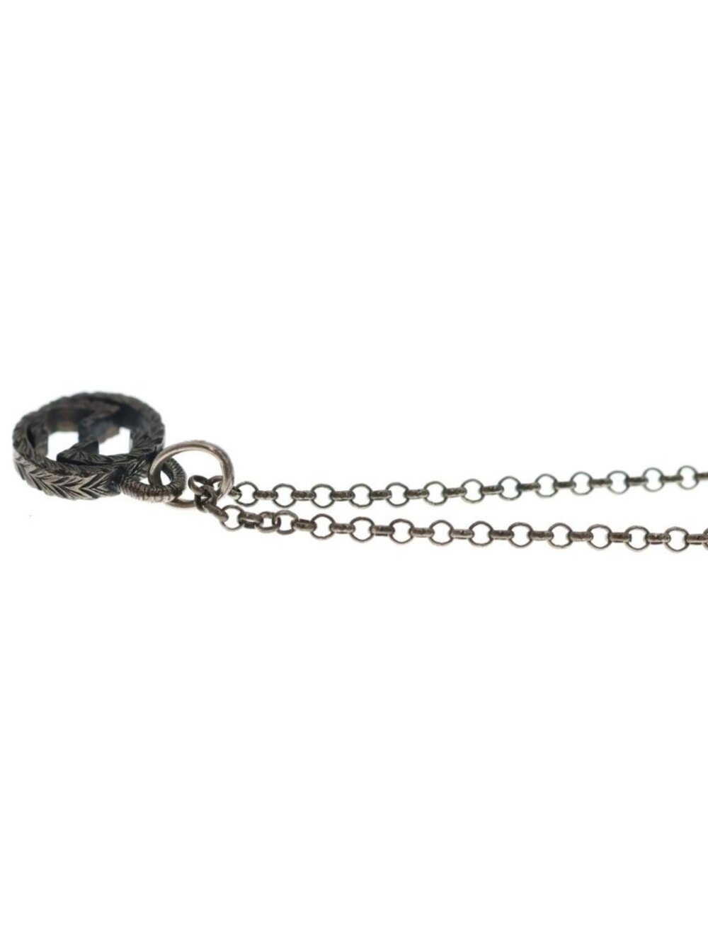Gucci Interlocking Arabesque Pendant Chain Silver - Picture 5 of 6